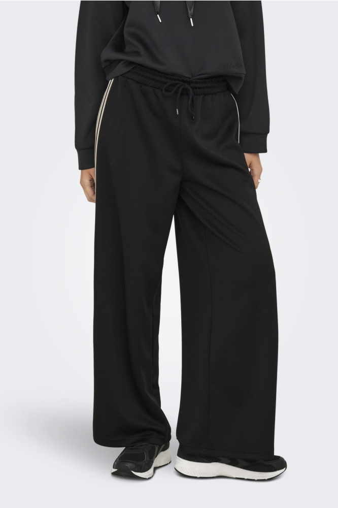 ONLASTA WIDE STRIPE PANTS SWT 15356171 Black/Black/birch stripe